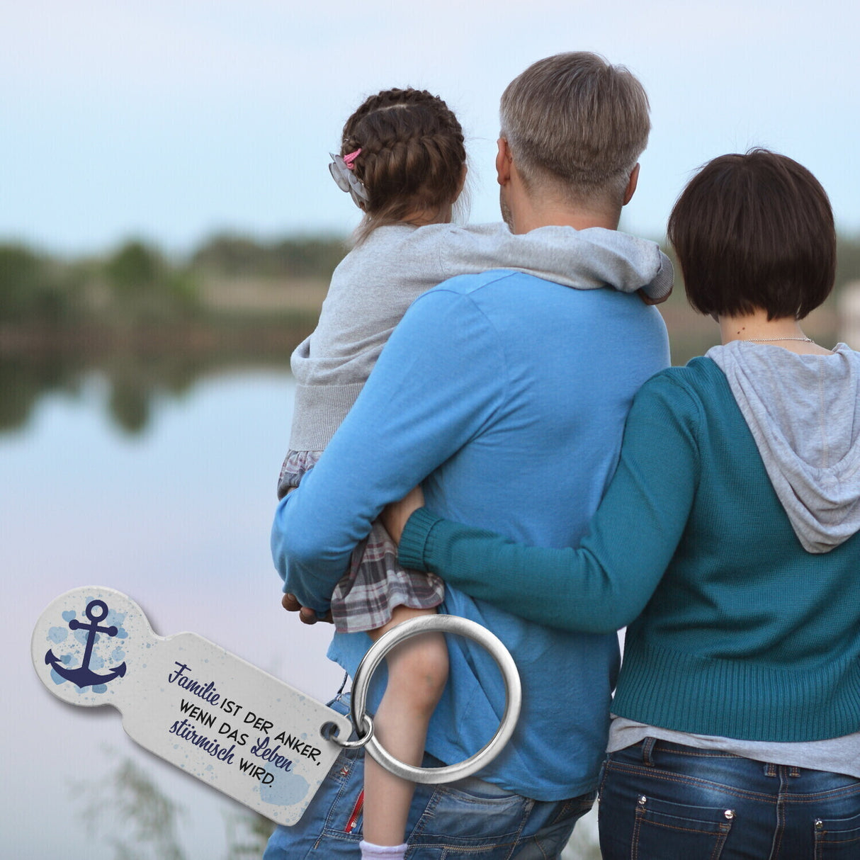 Familie ist der Anker Einkaufswagenchip Schlüsselanhänger mit Kontaktfeld
