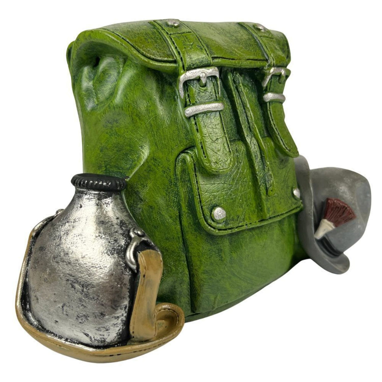 Wanderrucksack Spardose mit Seppelhut und Trinkflasche