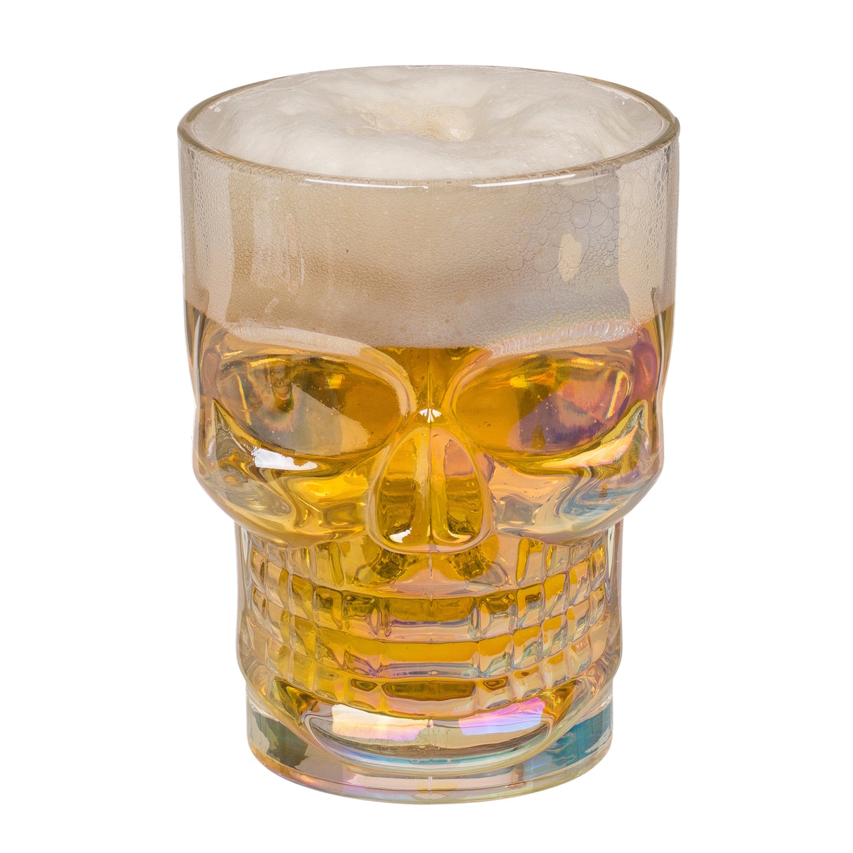 Totenkopf Bierglas mit Henkel