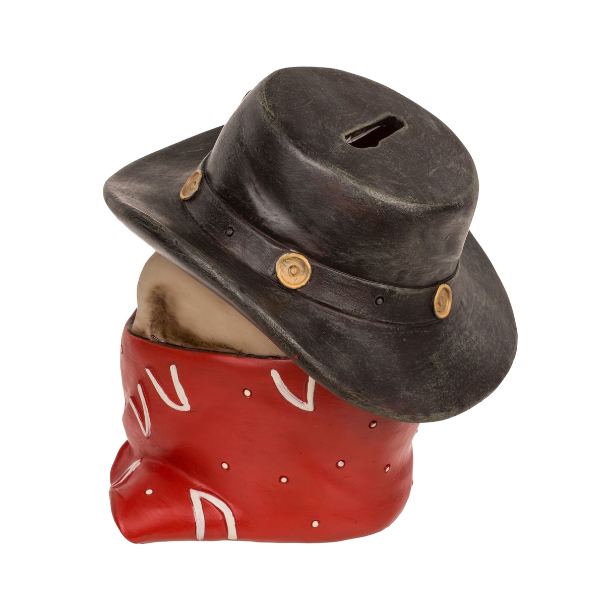 Bandit Totenkopf Spardose mit Bandana