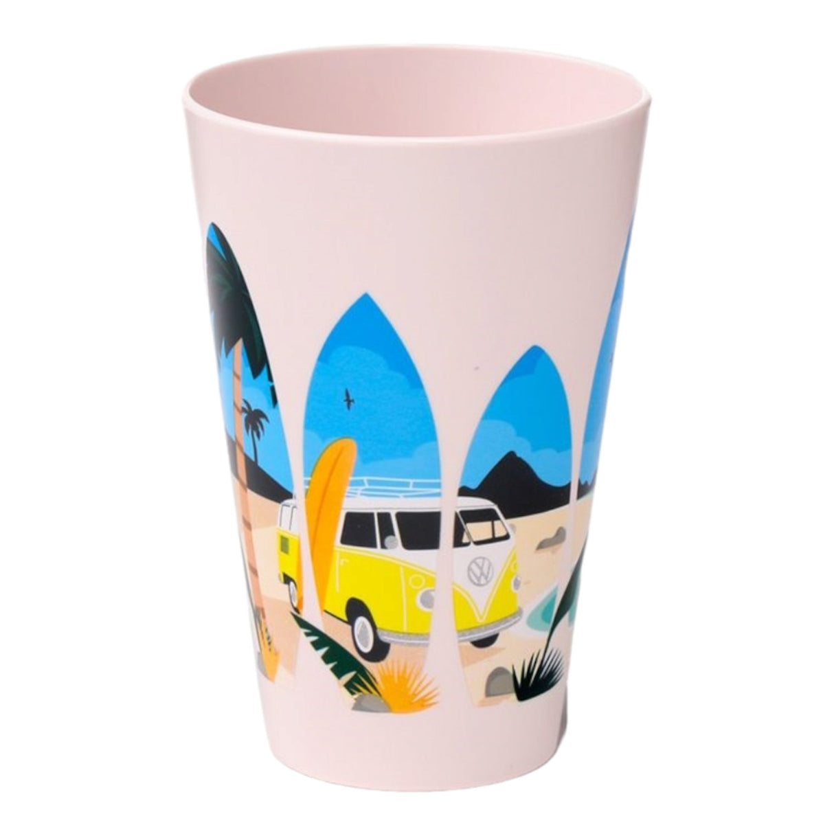 Trinkbecher Volkswagen VW T1 Bulli Picknickbecher "Waves are Calling" Becher im 4er Set
