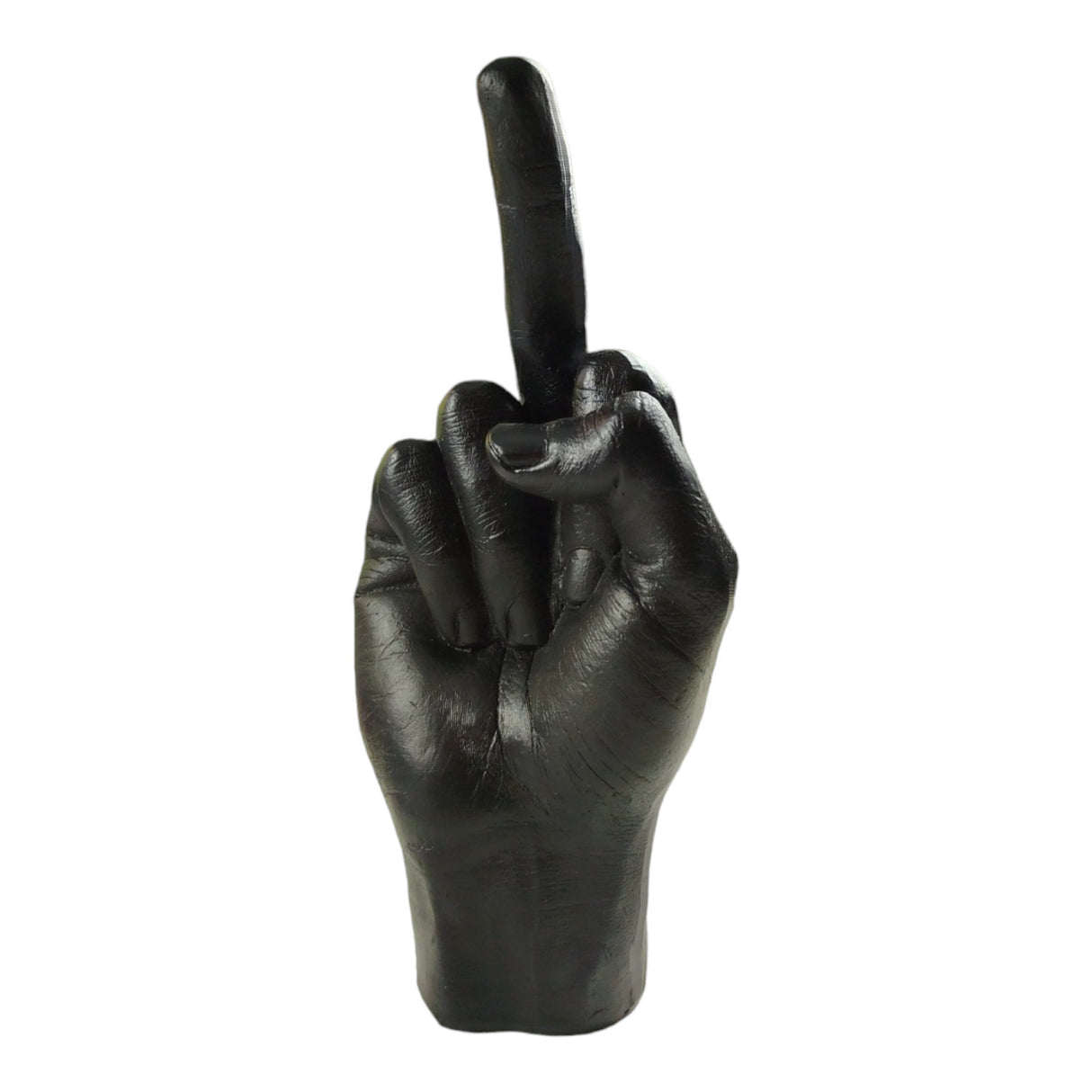 Mittelfinger Dekofigur Stinkefinger Skulptur in Schwarz