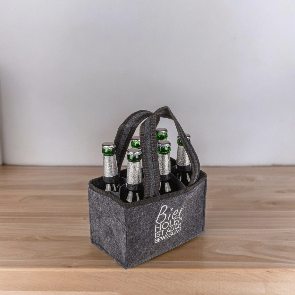 Bier holen ist auch Bewegung Getränke Tragetasche für 6 Flaschen