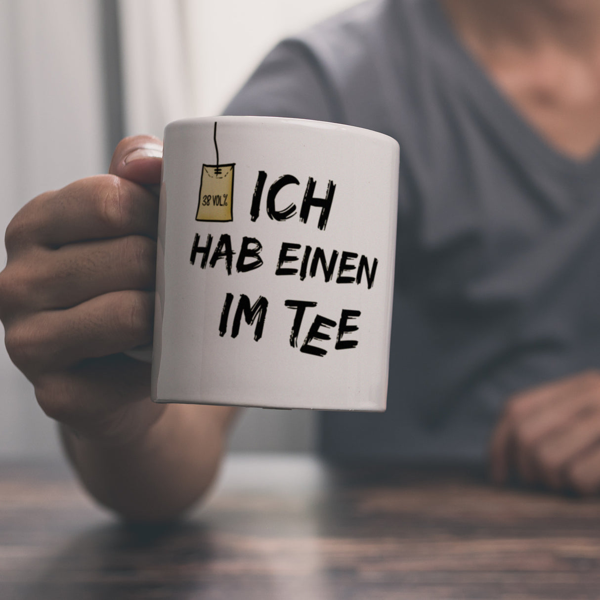Kaffeebecher mit Spruch: Ich hab einen im Tee