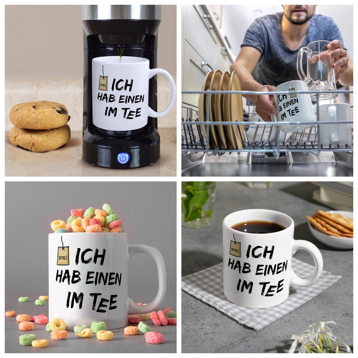 Kaffeebecher mit Spruch: Ich hab einen im Tee