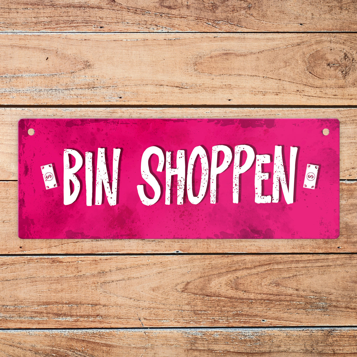 Bin shoppen - Bin Zuhause Wendeschild mit Kordel