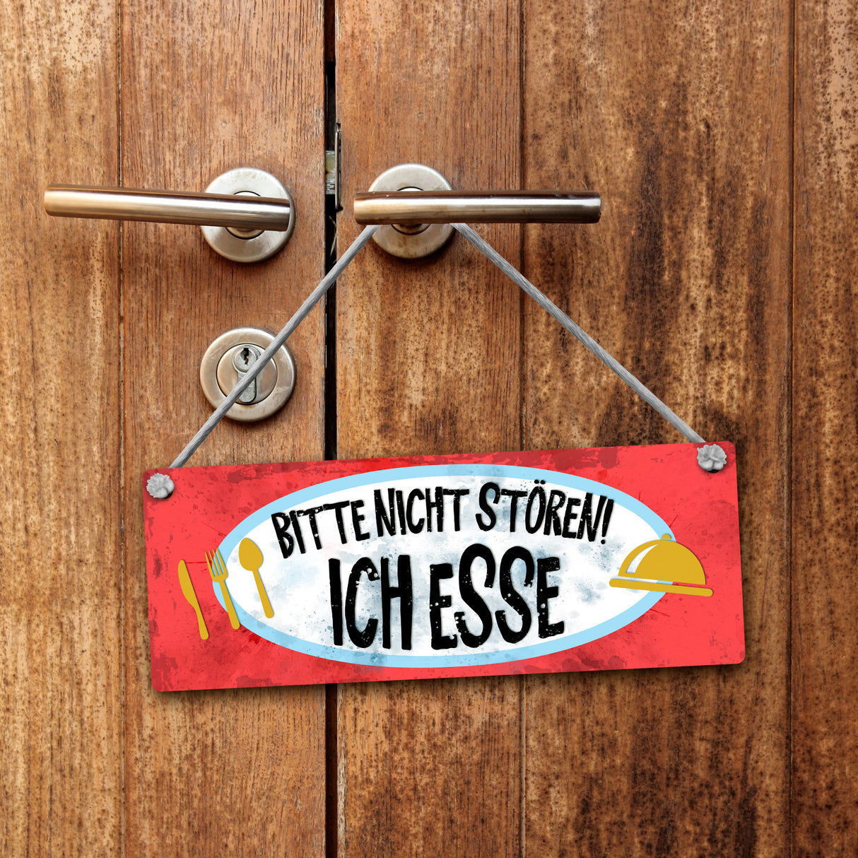 Bitte nicht stören - ich esse Wendeschild mit Kordel