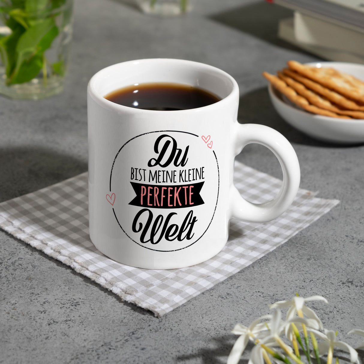 Du bist meine kleine perfekte Welt Kaffeebecher