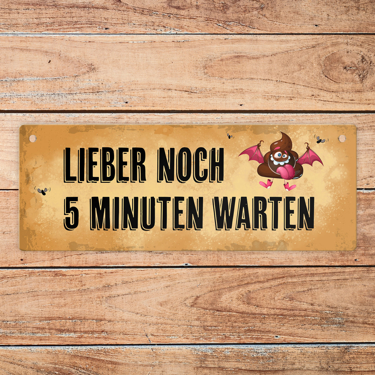 Lieber noch 5 Minuten warten - Betretbar Wendeschild mit Kordel
