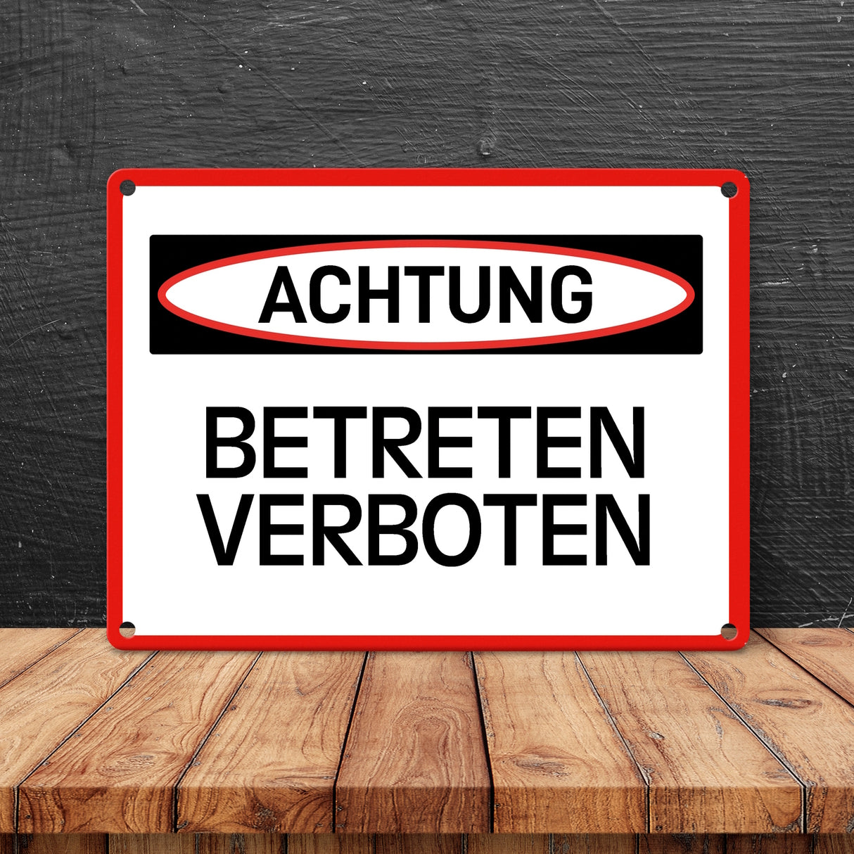 Betreten verboten Warn- und Hinweisschild im modernen Design