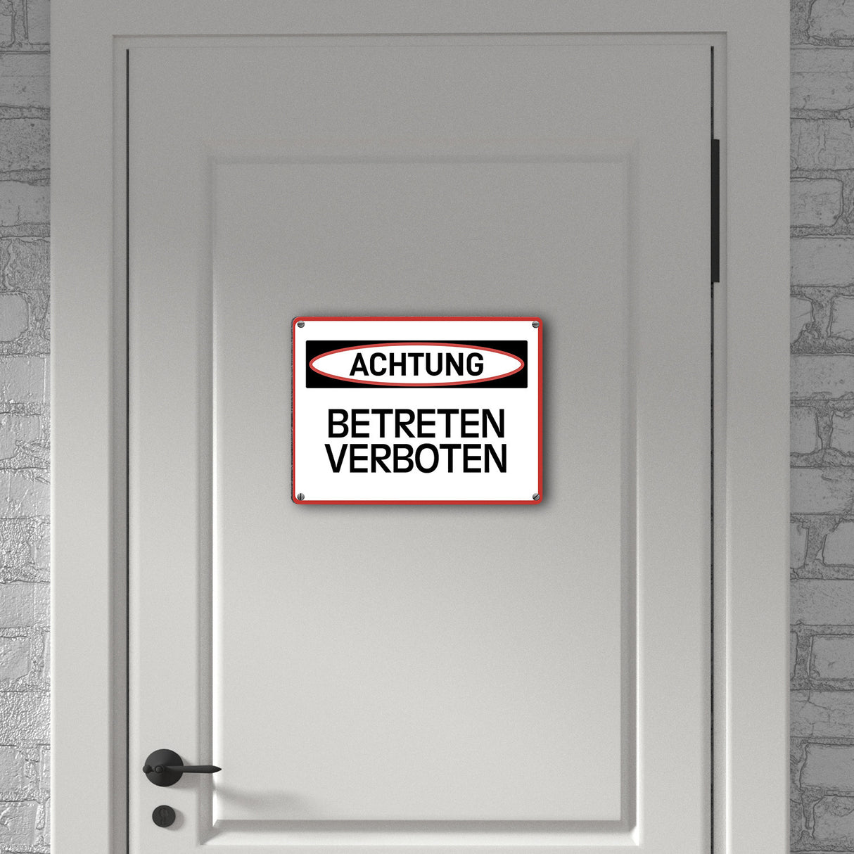 Betreten verboten Warn- und Hinweisschild im modernen Design