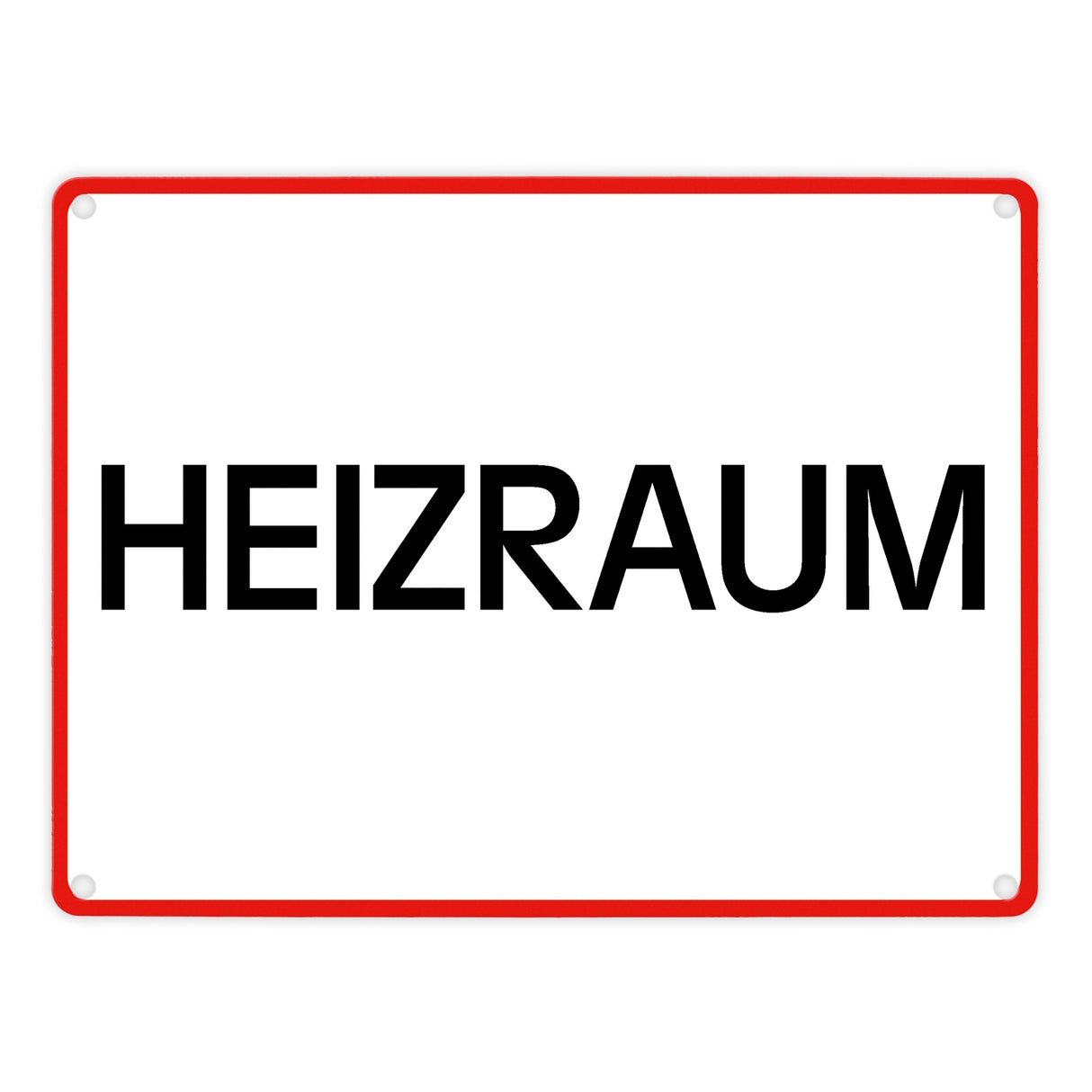 Heizraum Warn- und Hinweisschild im modernen Design