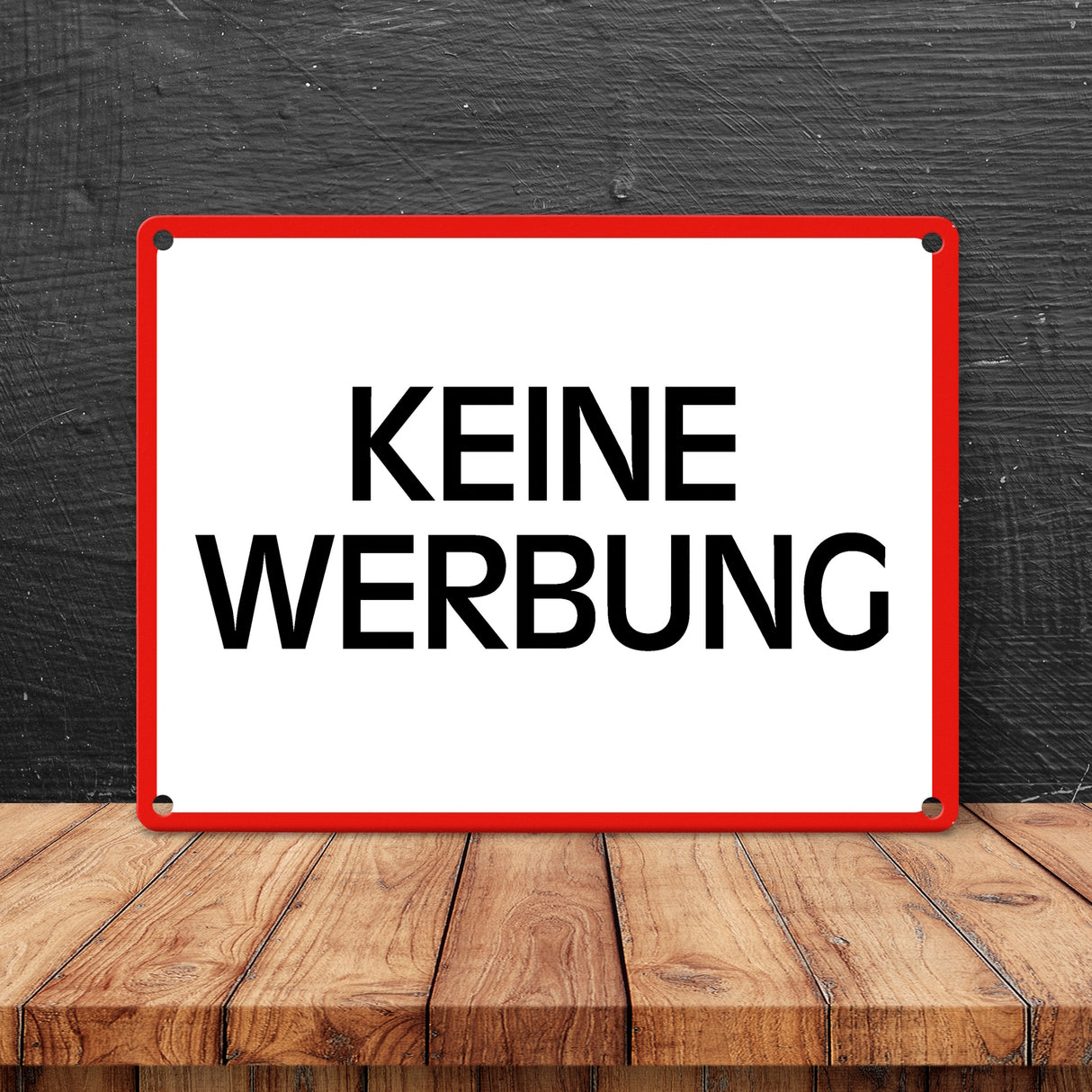 Keine Werbung Warn- und Hinweisschild im modernen Design