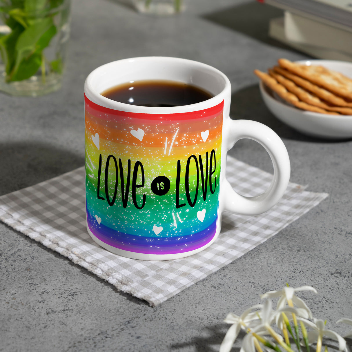 Love is Love Regenbogen Kaffeebecher