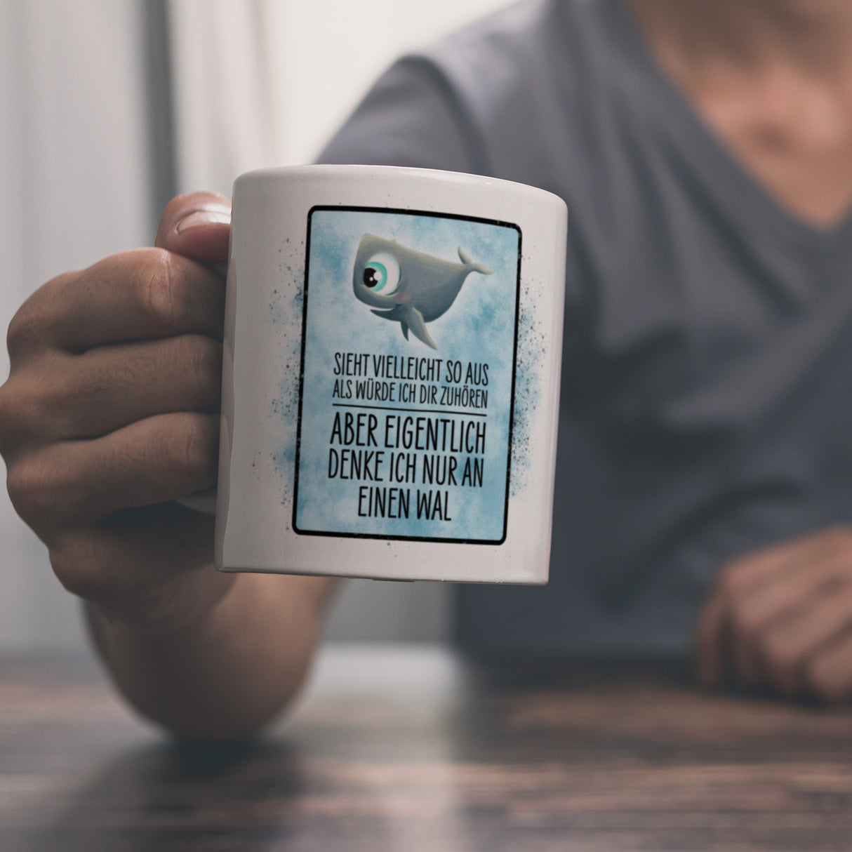 Sieht vielleicht so aus als… Wal Kaffeebecher