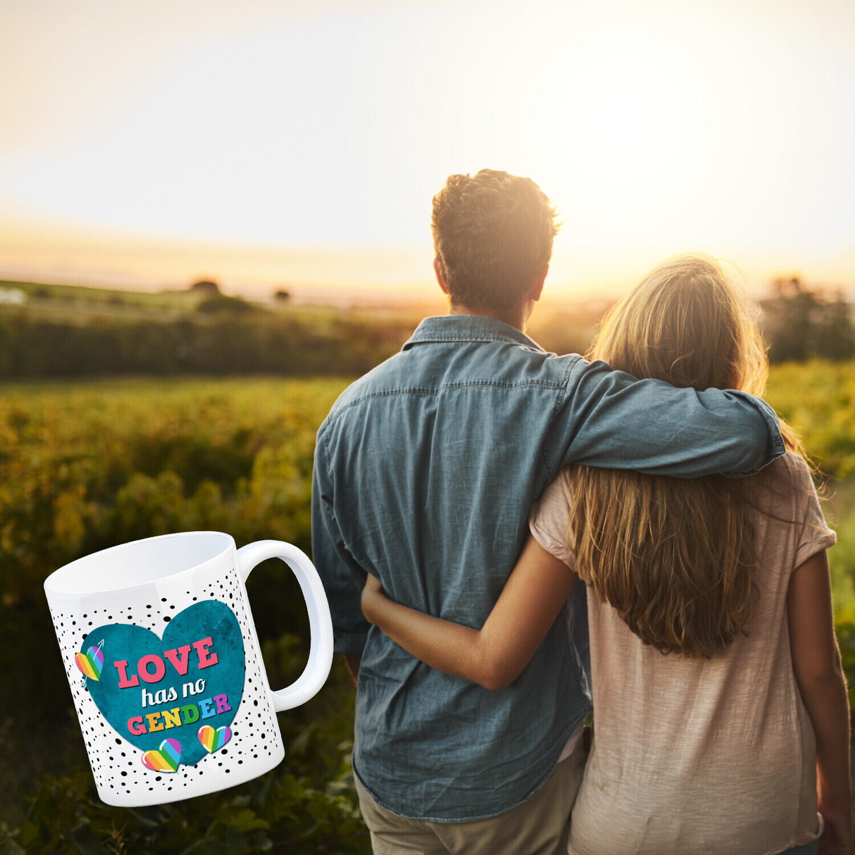 Kaffeebecher mit Spruch: Love has no gender