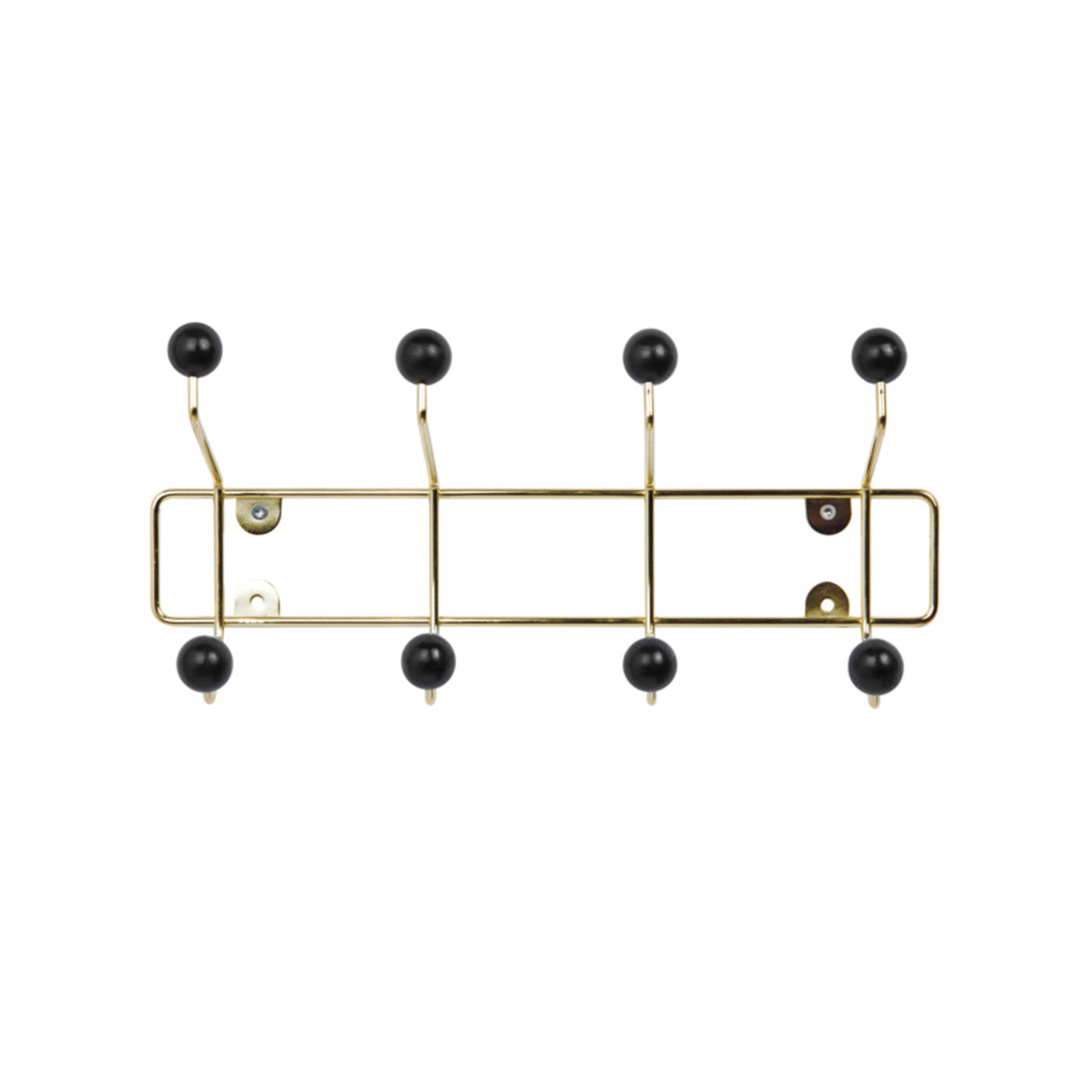 Saturnus Garderobe mit 8 Haken in schwarz