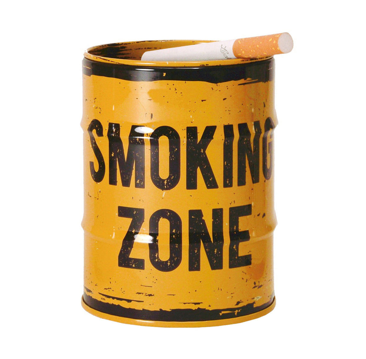 Ölfass - Smoking Zone Aschenbecher in gelb