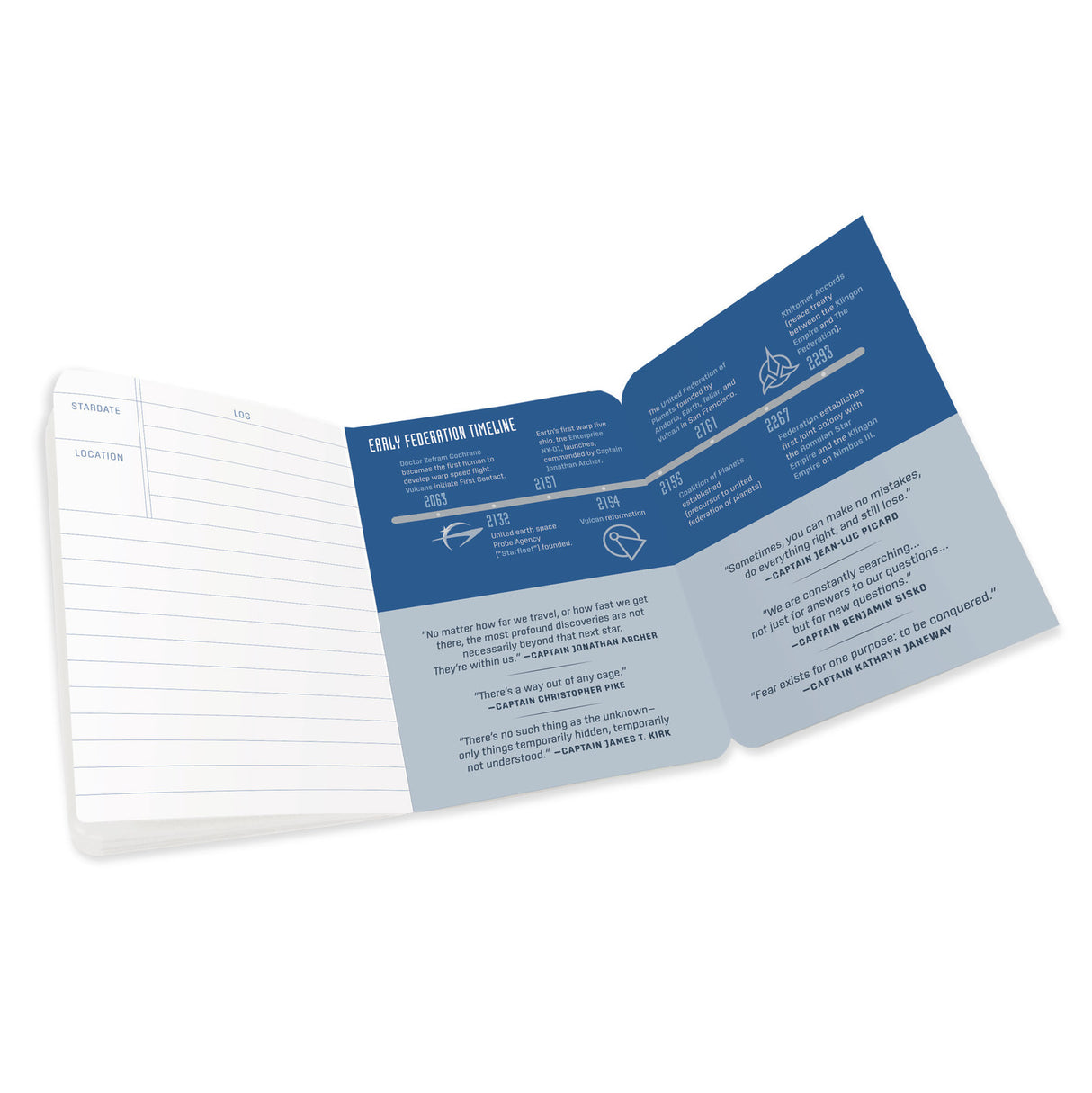 Star Trek Captain's Log Notizbuch in A6