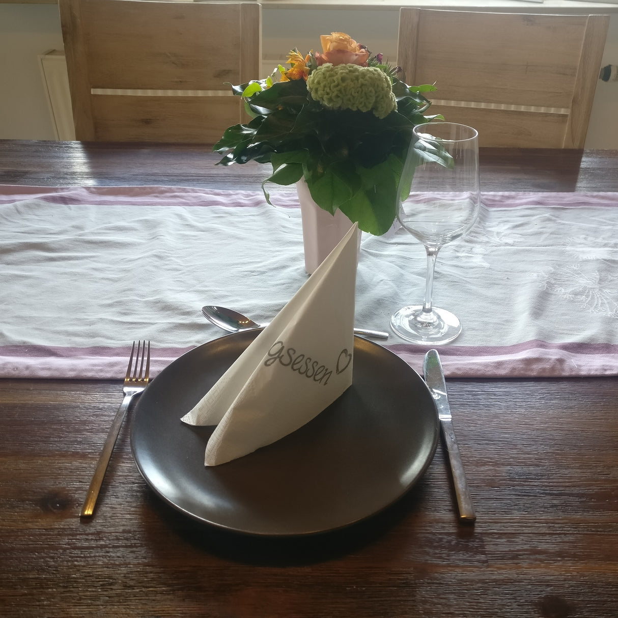 Lieblingsessen Servietten in weiß im 20er Set