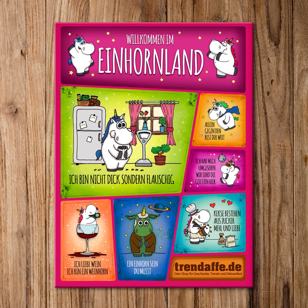 Honeycorns Einhorn Kühlschrankmagnete 7er Set