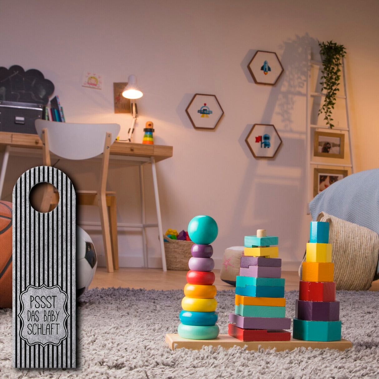 Das Baby schläft oder Komm rein Türhänger