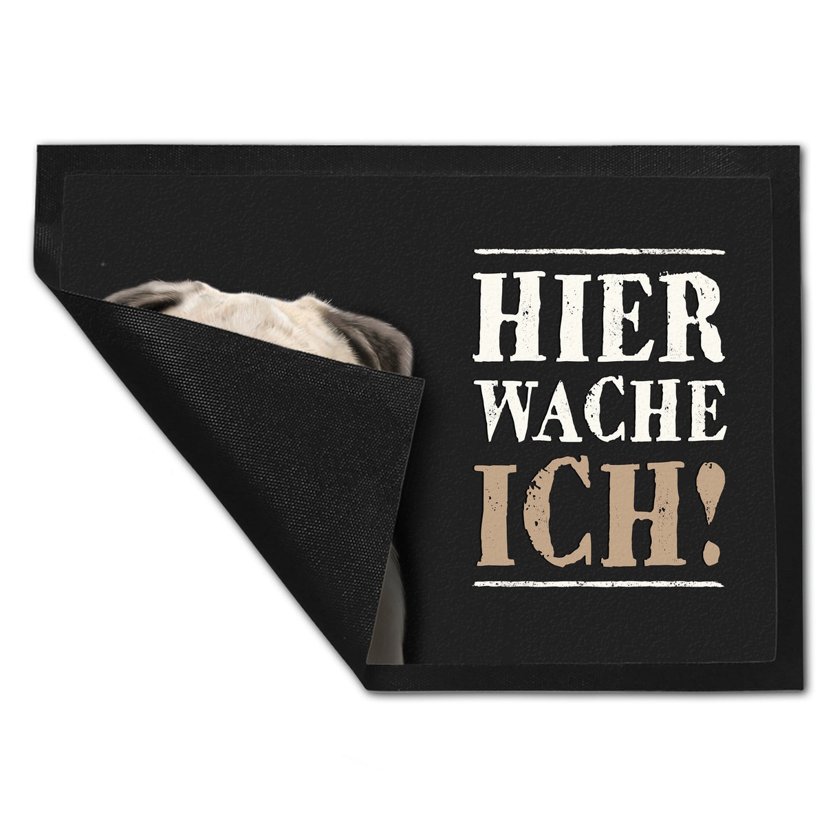 Hier wache ich! Mops Fußmatte
