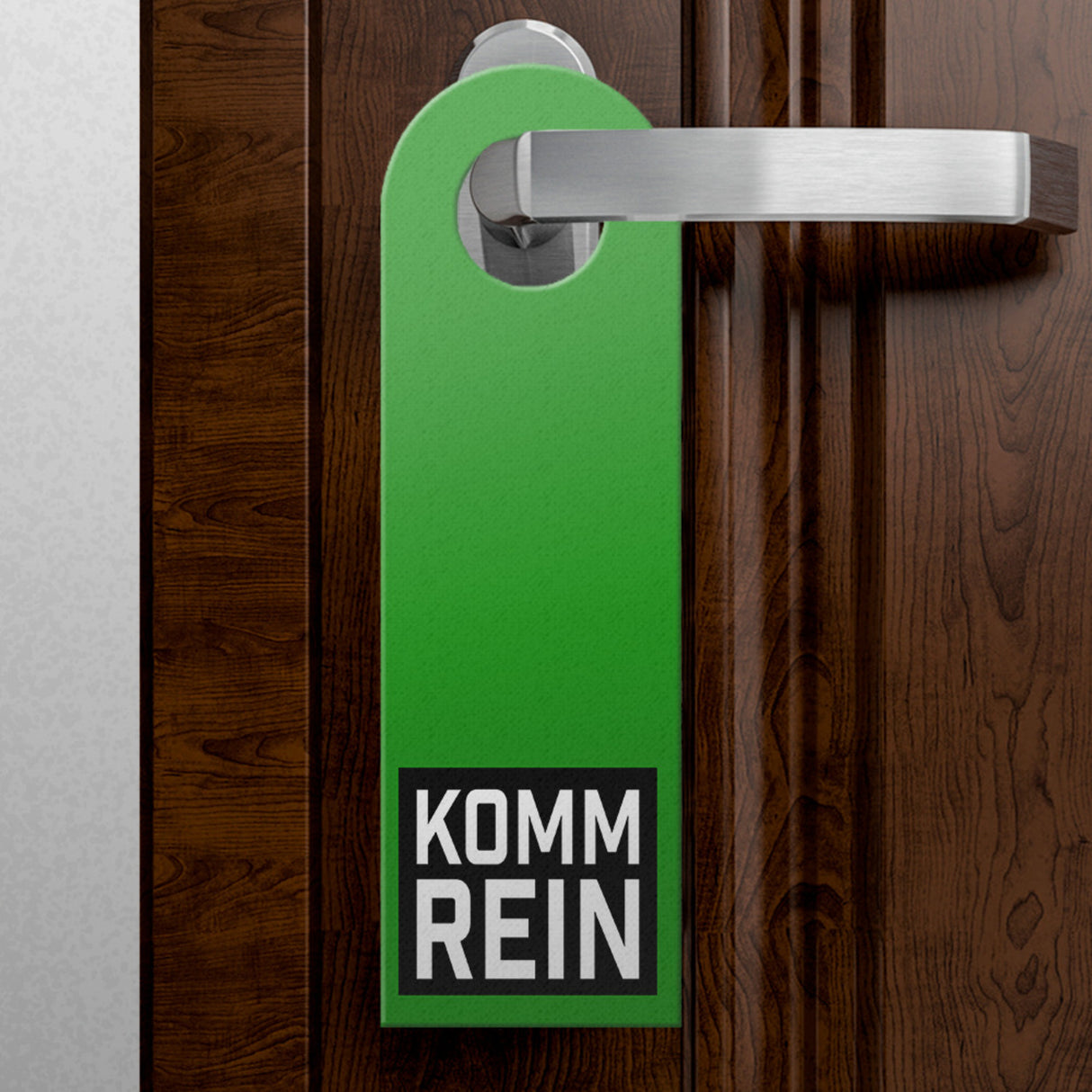 Einfach draußen bleiben oder Komm rein Türhänger -Grün