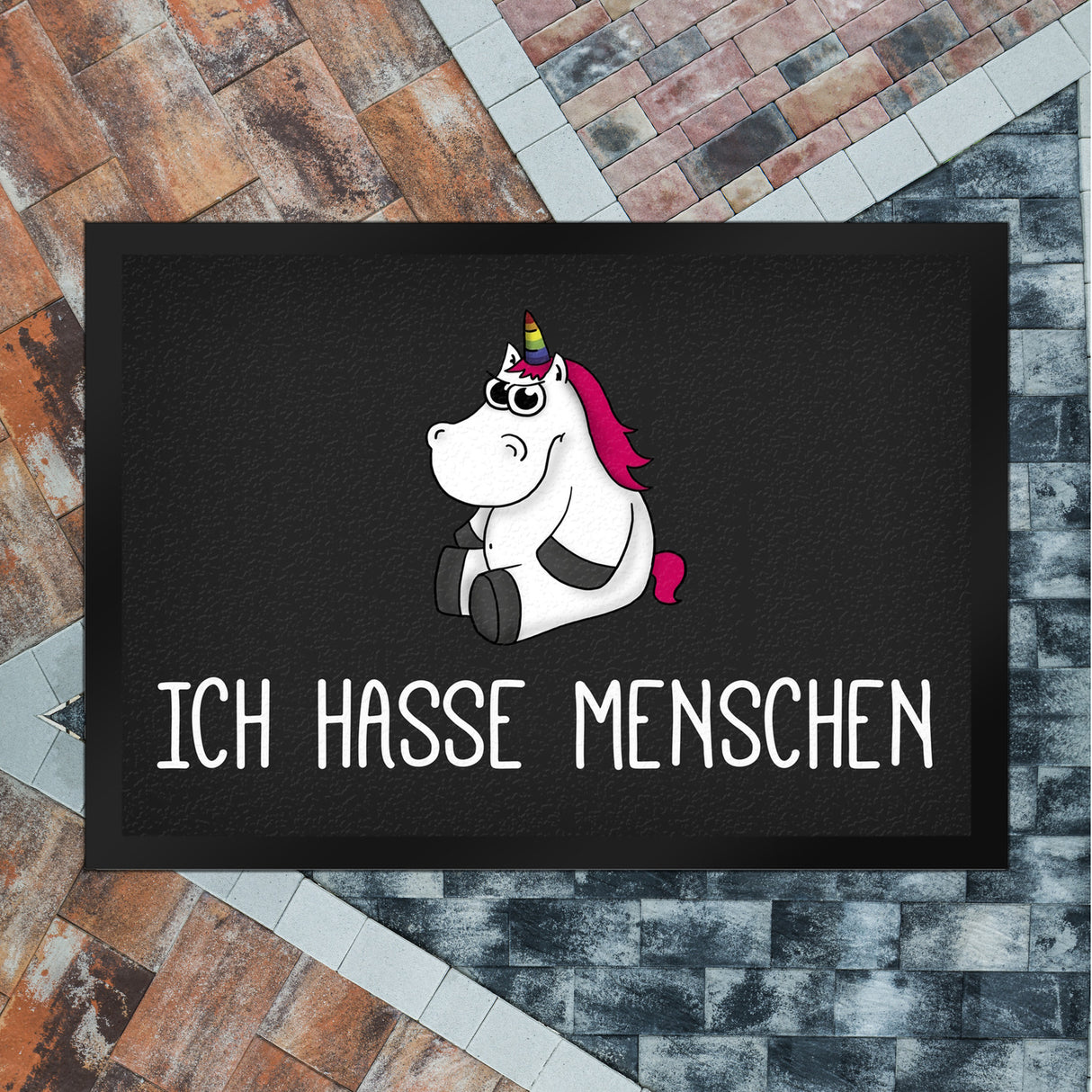 Ich hasse Menschen Honeycorns Einhorn Fußmatte
