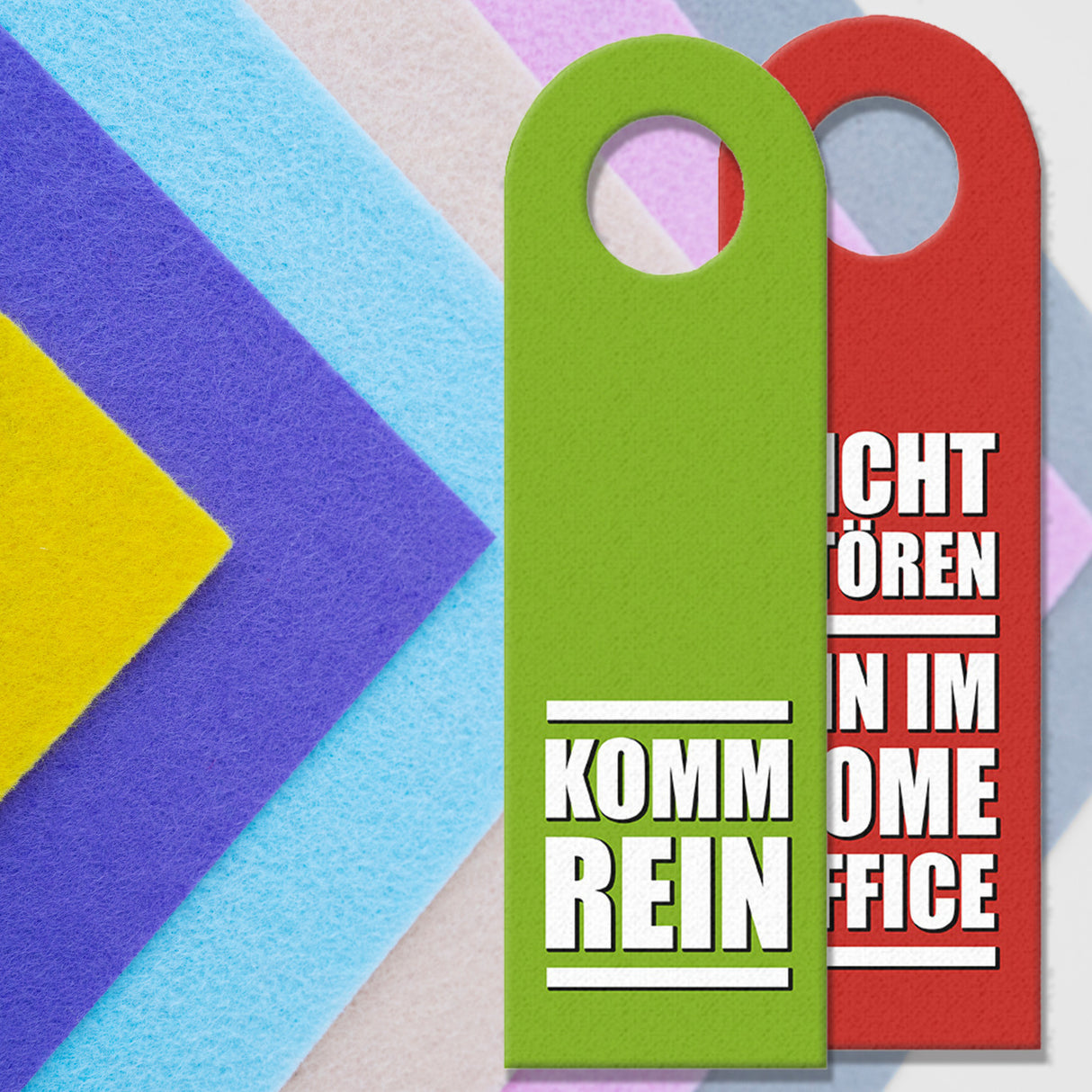 Nicht stören, Homeoffice oder Komm rein Türhänger -grün
