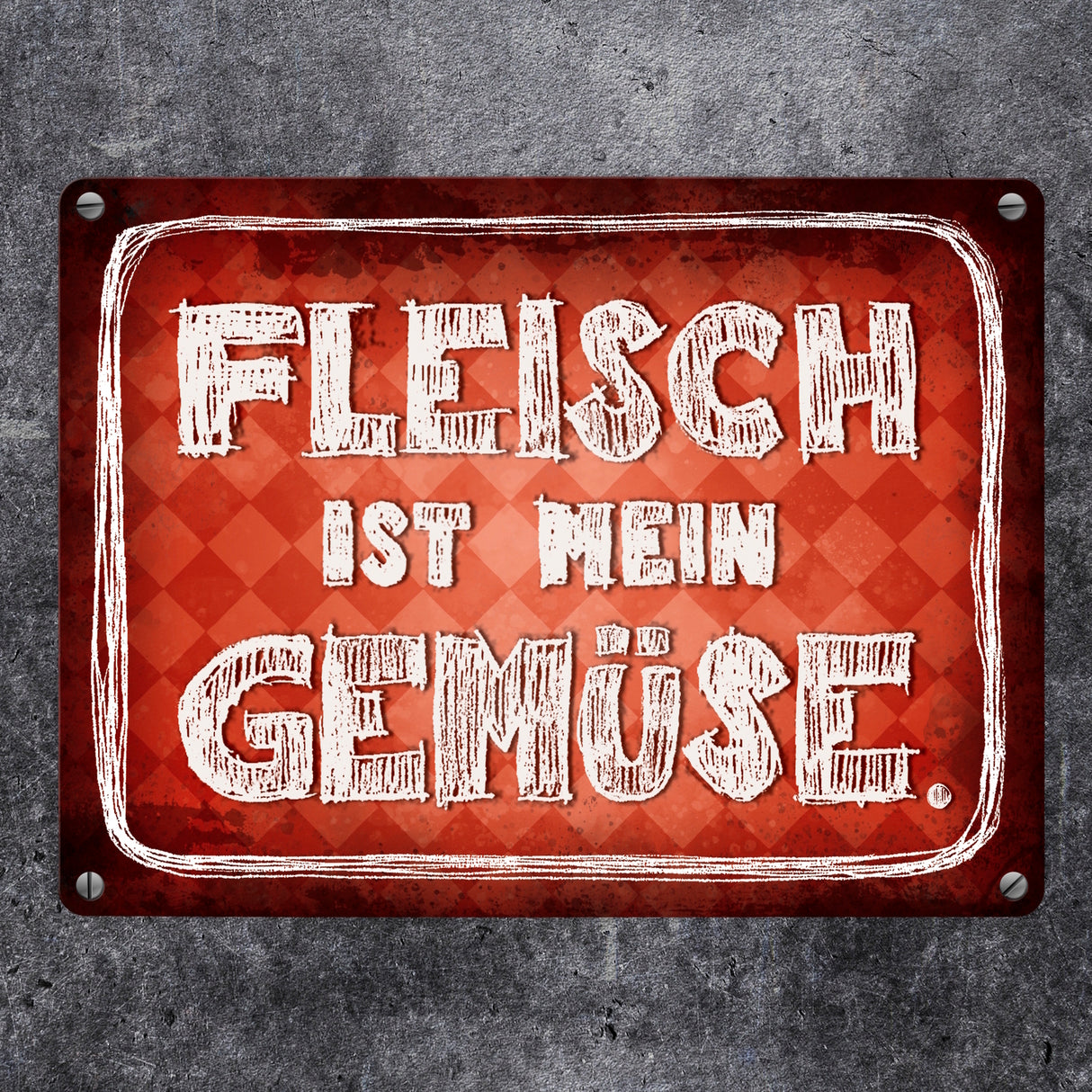 Fleisch ist mein Gemüse Metallschild Wurst Essen Hobby grillen Grill Steak Filet