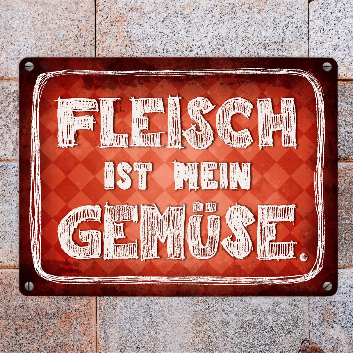 Fleisch ist mein Gemüse Metallschild Wurst Essen Hobby grillen Grill Steak Filet