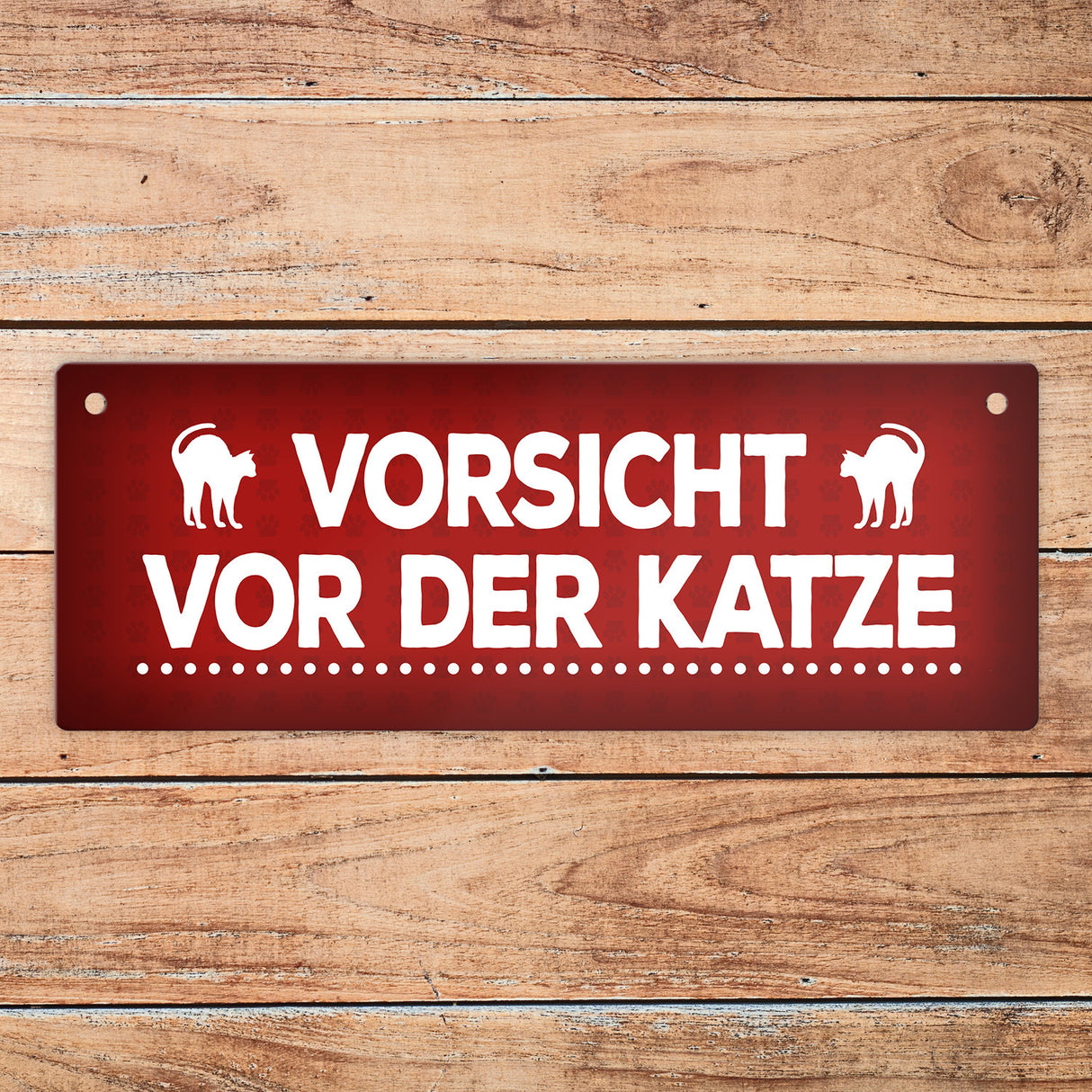 Vorsicht vor der Katze oder Komm rein Wendeschild mit Kordel