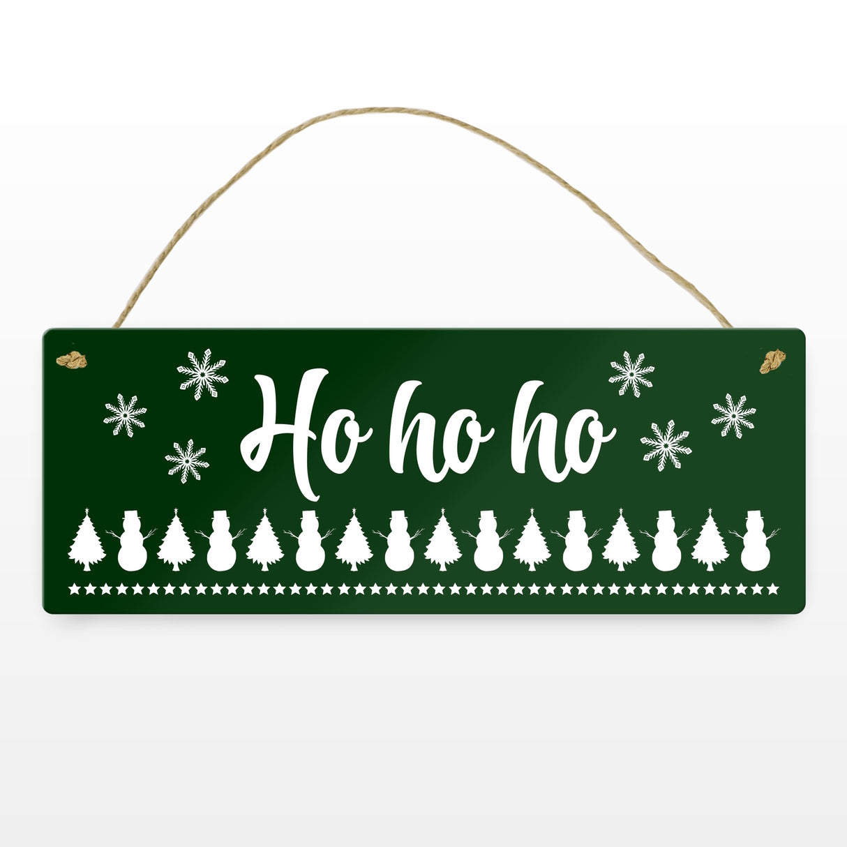 Ho ho ho Metallschild mit Weihnachtsmuster Motiv