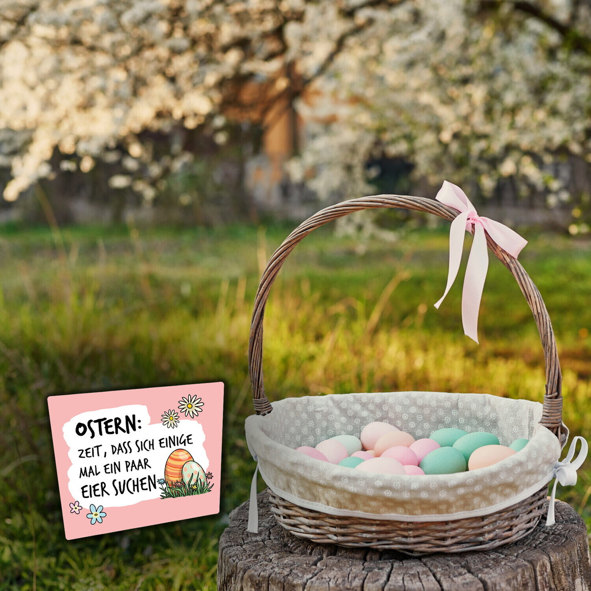 Ostern Sprüche Kühlschrankmagnete im 8er Set