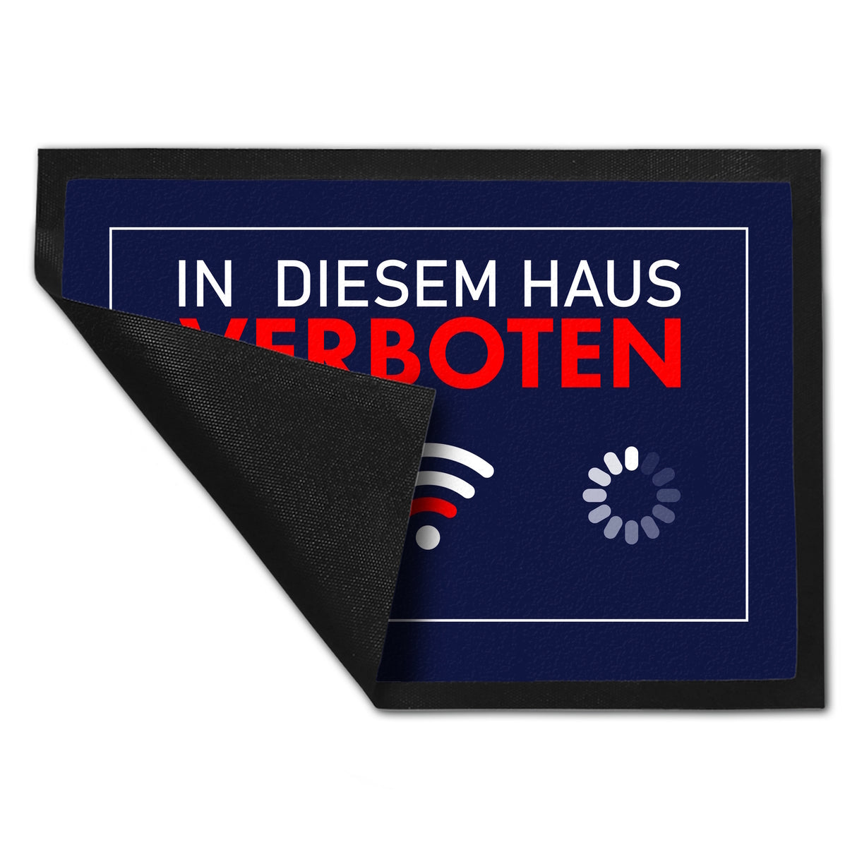 In diesem Haus verboten Fußmatte mit Internet-Symbolen