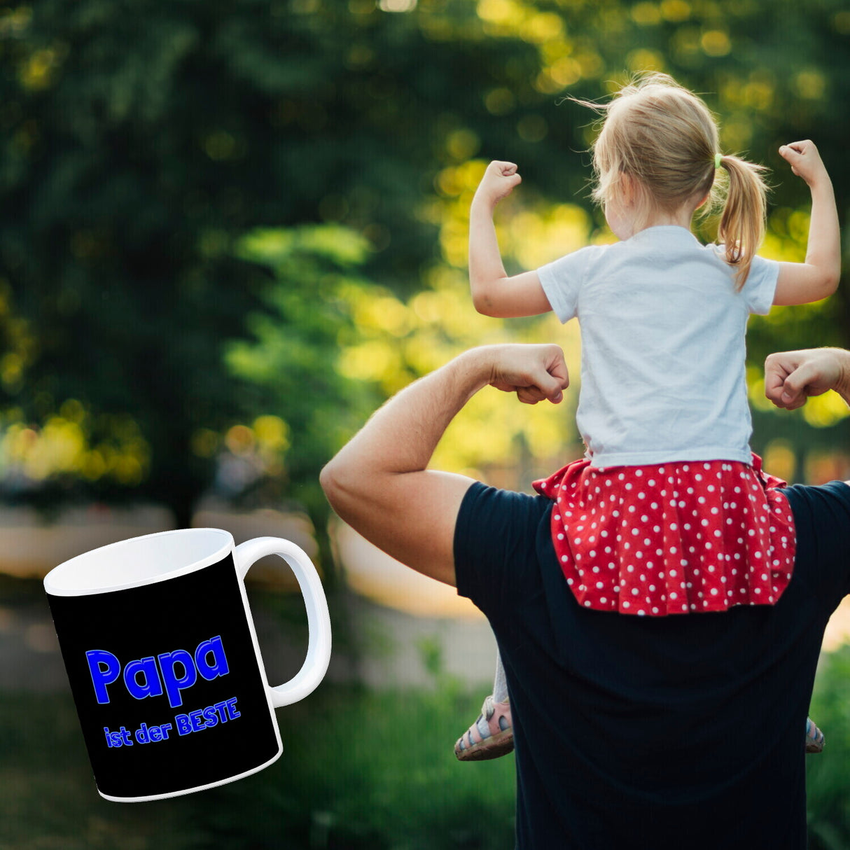 Papa ist der Beste Kaffeebecher und Blau