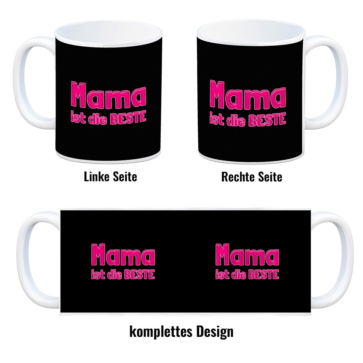 Mama ist die Beste Kaffeebecher und Pink