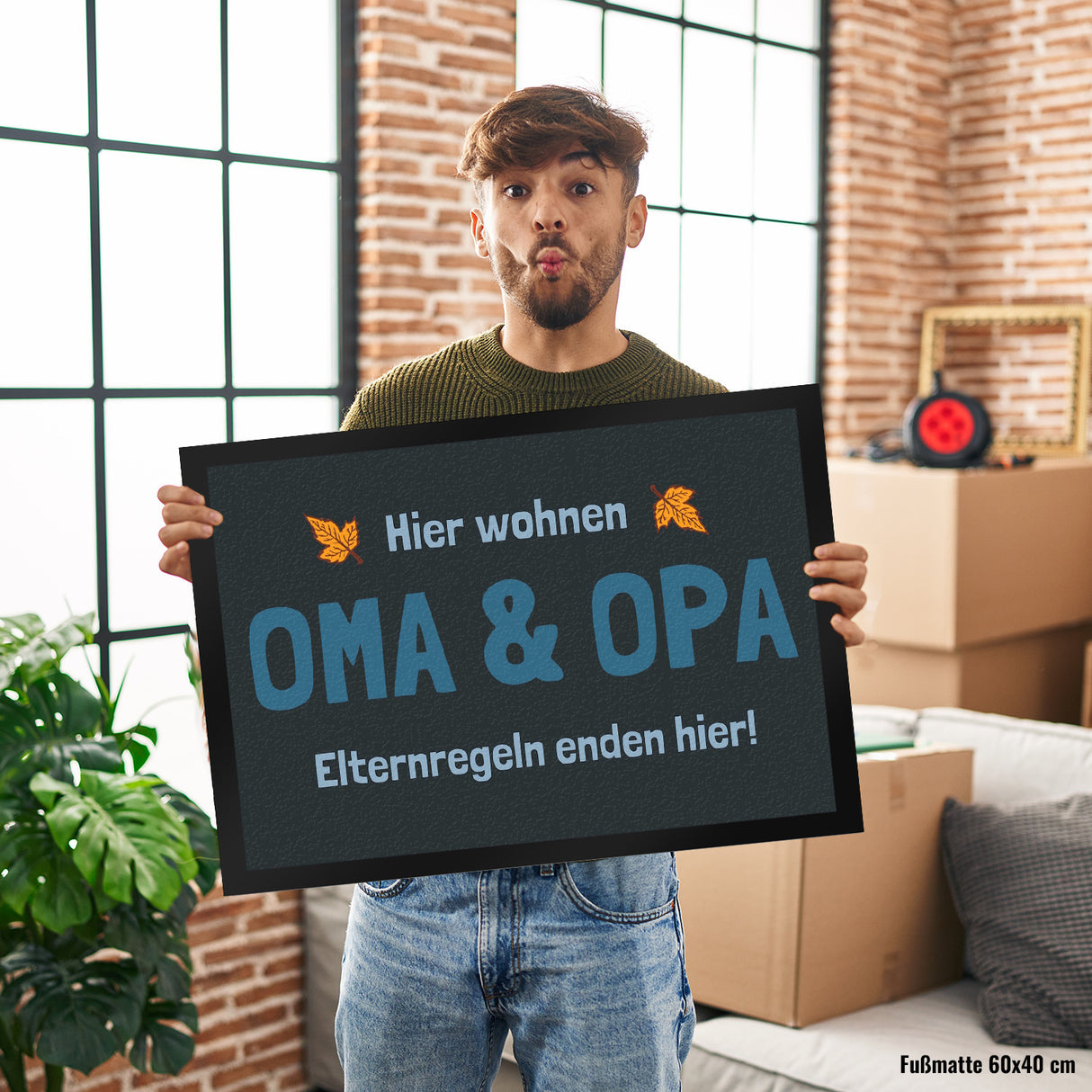 Hier wohnen Oma & Opa - Elternregeln enden hier! Fußmatte
