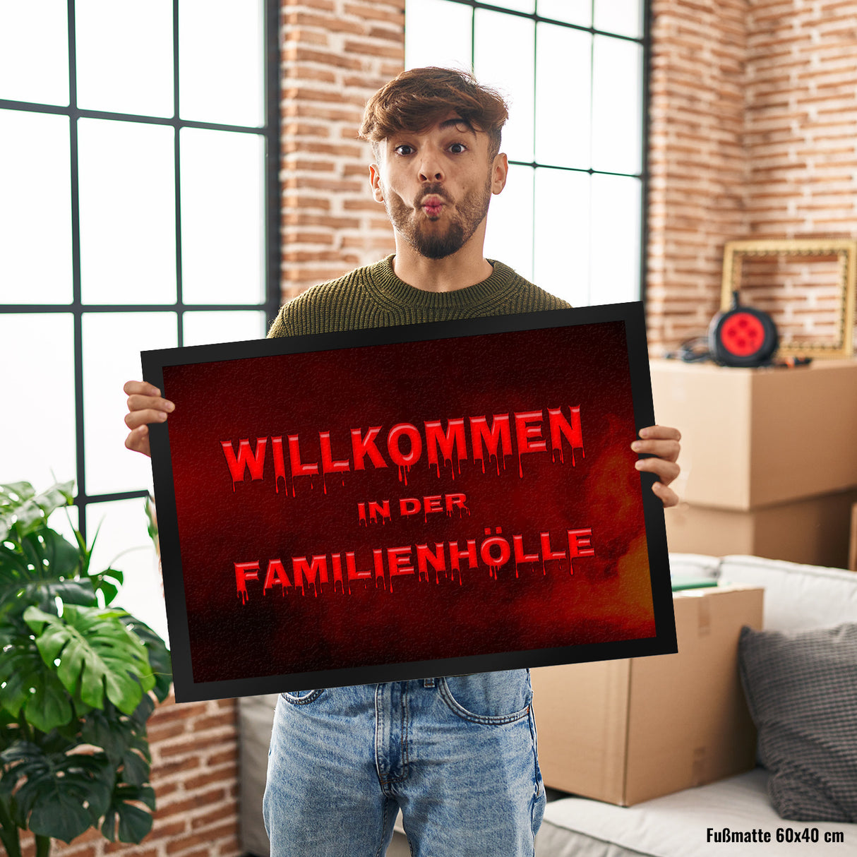 Willkommen in der Familienhölle Fußmatte