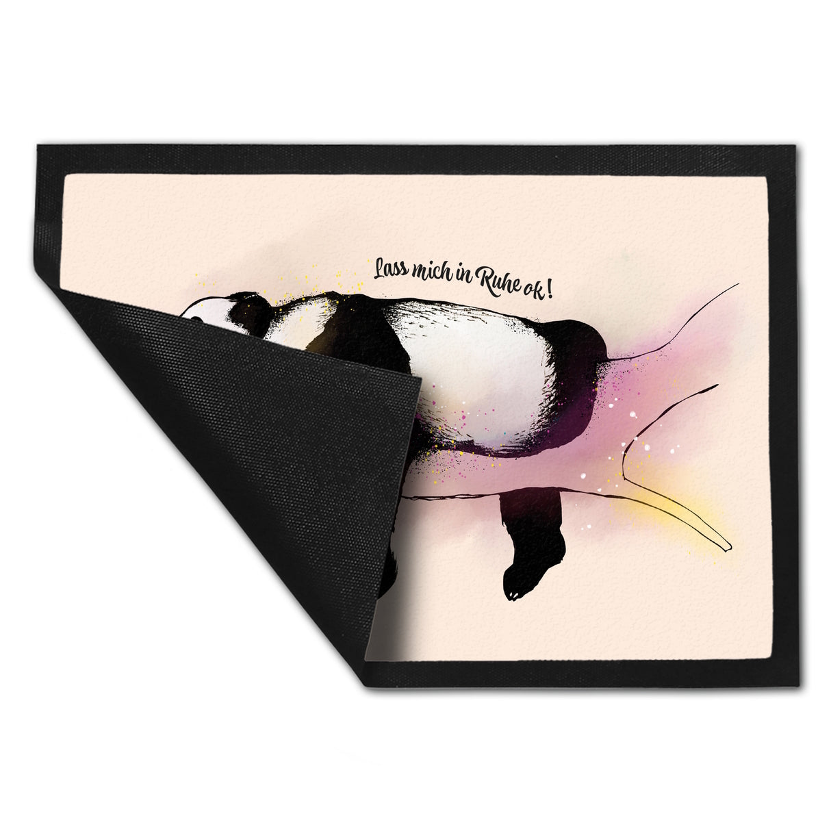 Panda Fußmatte mit Spruch Lass mich in Ruhe ok!