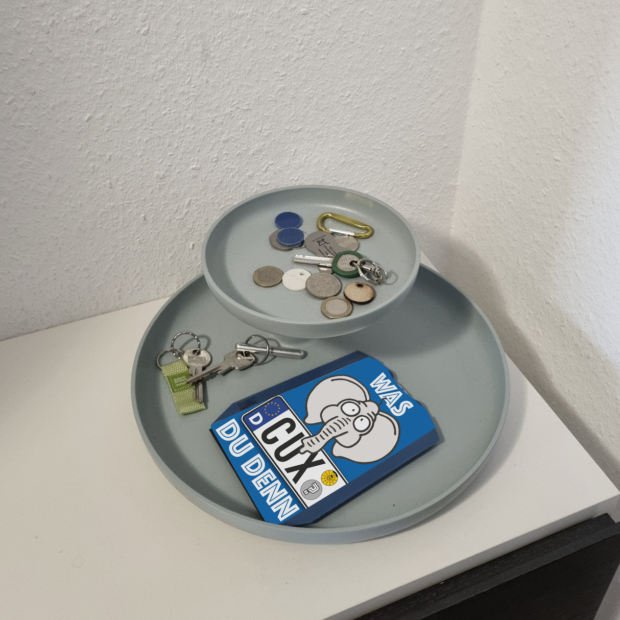 Was CUX-DU denn Parkscheibe mit lustigem Elefant und 2 Einkaufswagenchips