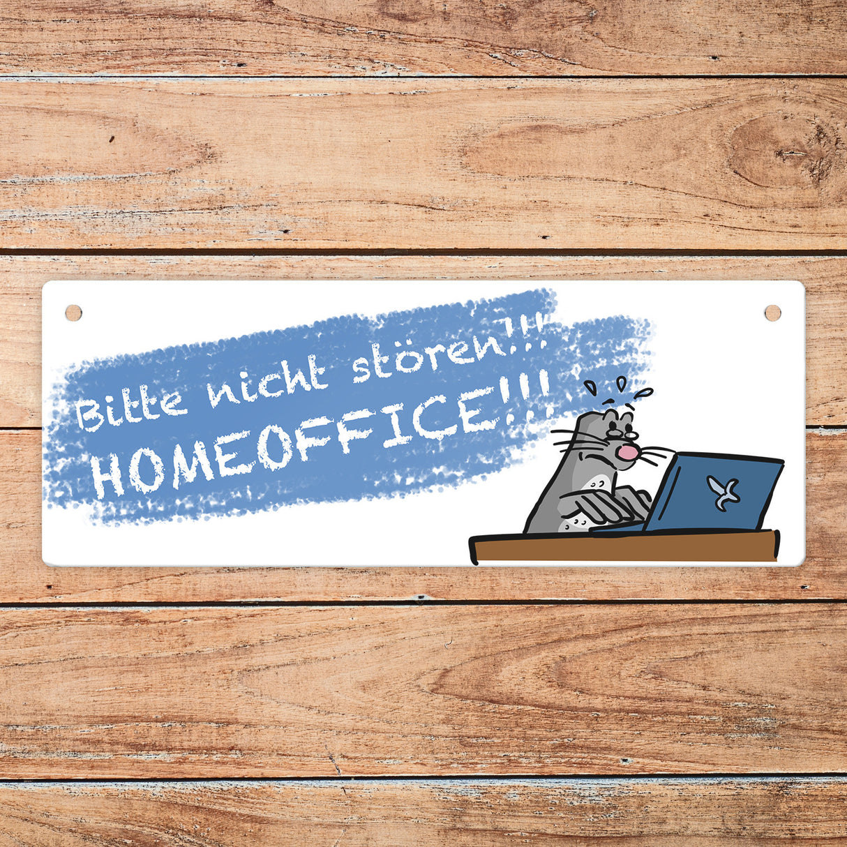 Wendeschild mit Kordel Eine tolles Geschenkidee für Familien, die im Homeoffice arbeiten und ihre Kinder zu Hause unterrichten müssen. Perfekt für Türen oder Wände als Hängeschild geeignet.