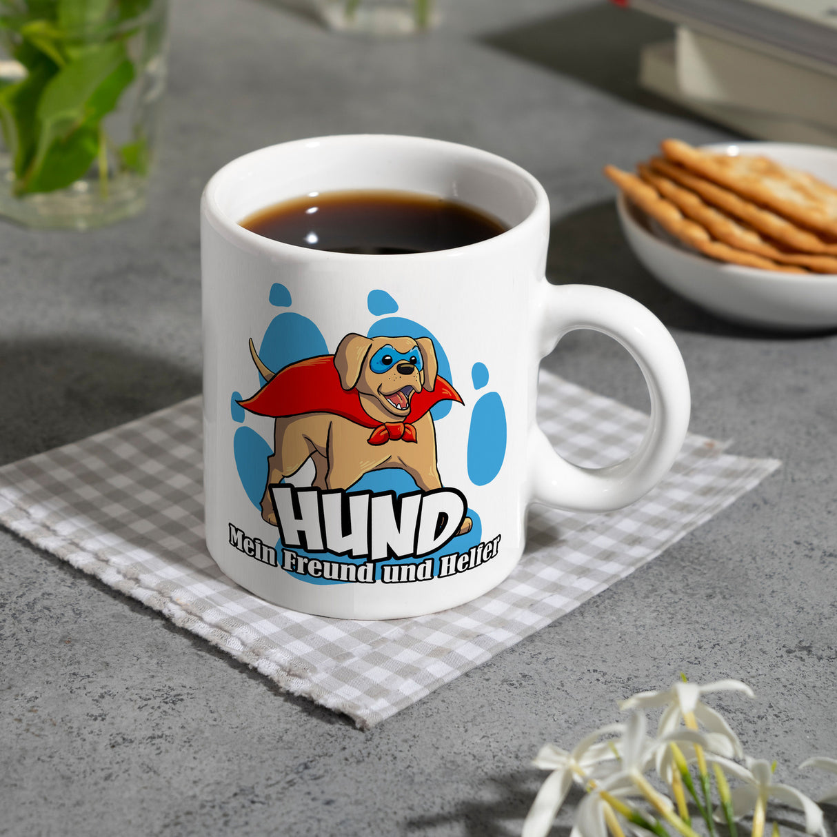 Kaffeebecher mit Superhelden - Labrador - Hund mein Freund und Helfer