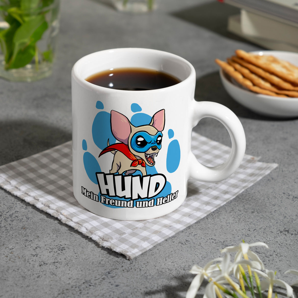 Kaffeebecher mit Superhelden - Chihuahua - Hund mein Freund und Helfer