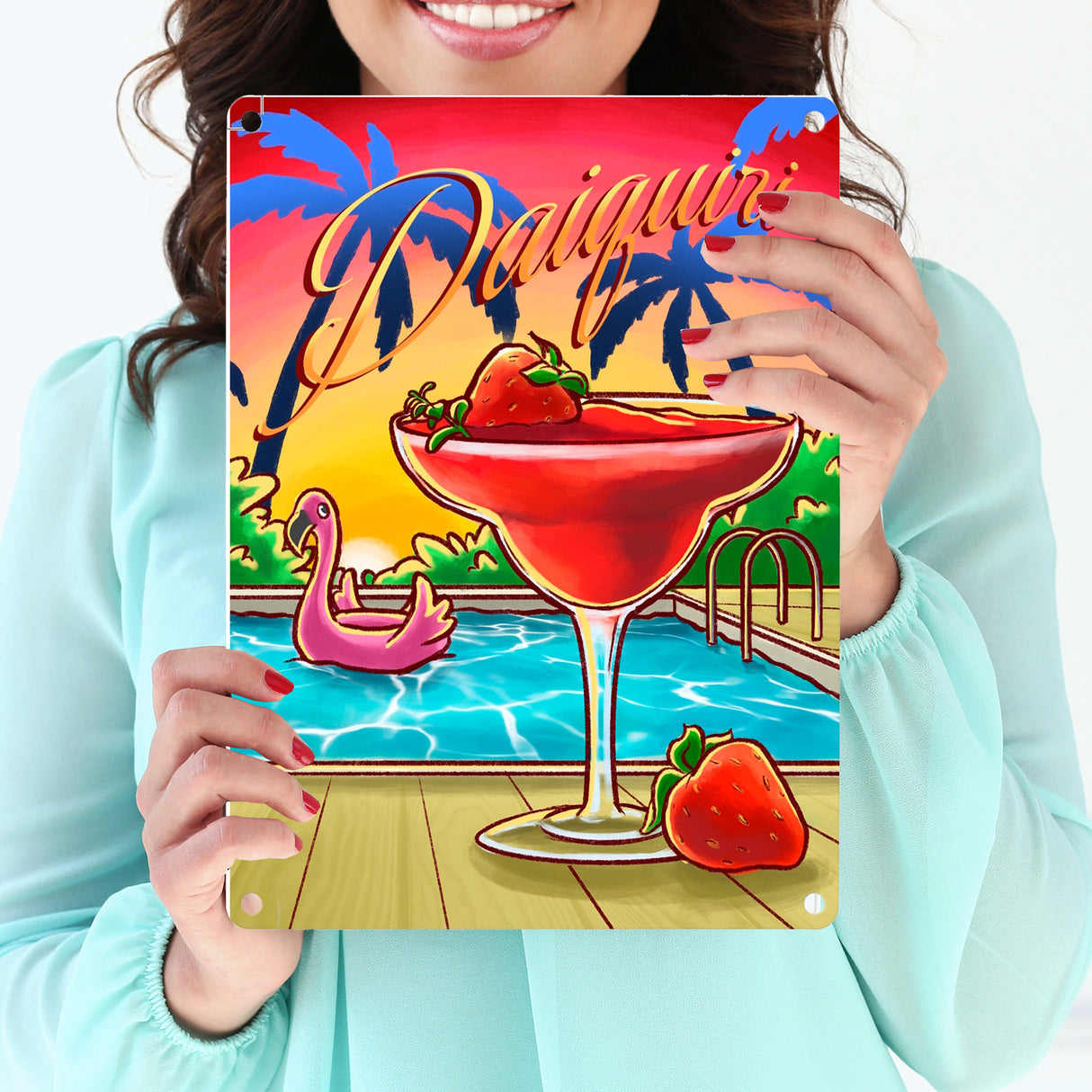 Daiquiri Metallschild - The Cocktail Series - Retro Drink Motiv