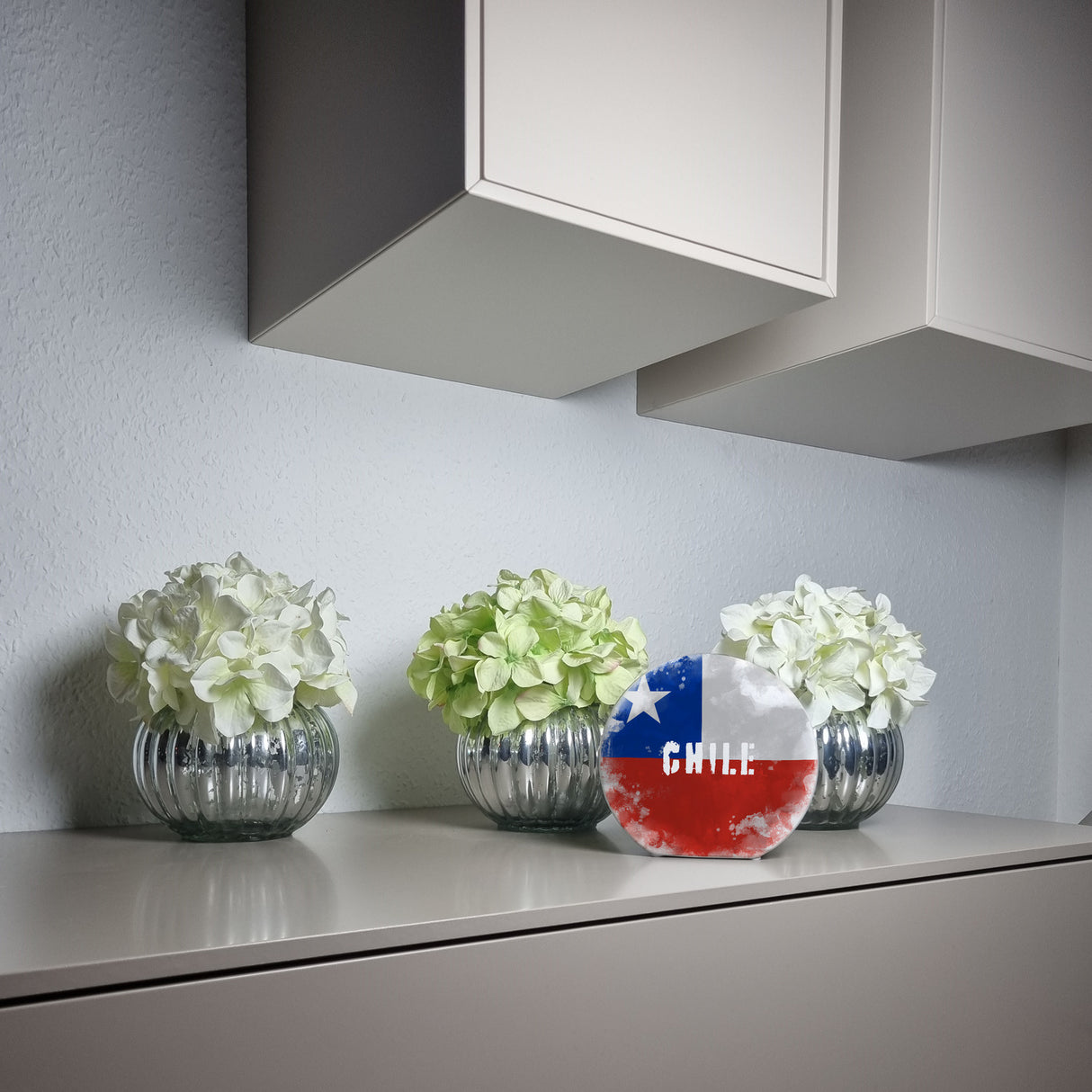 Spardose mit Chile-Flagge im Used Look - Sparschwein für Urlauber
