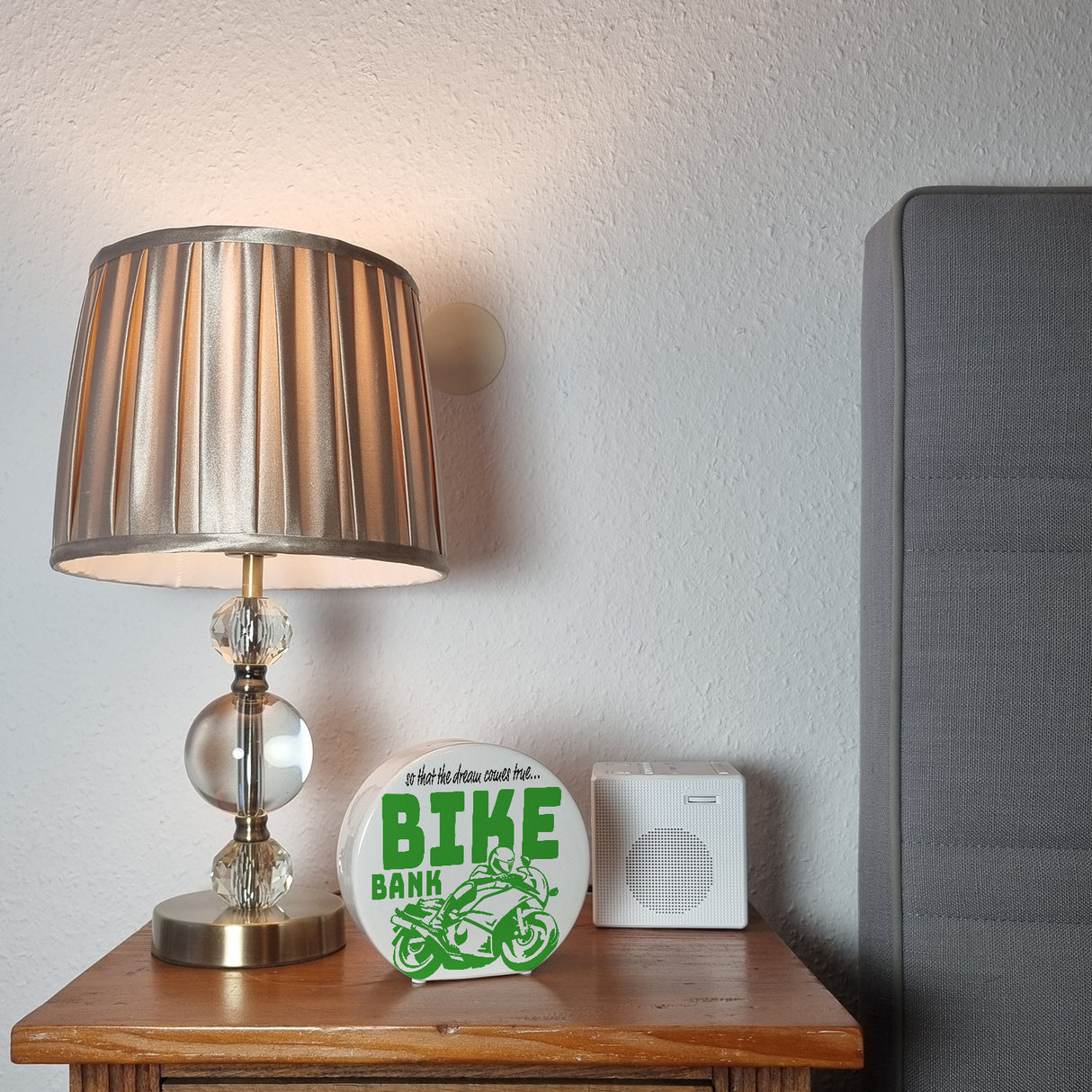 Bike Bank Spardose zum Thema Motorradkauf und Motorrad fahren