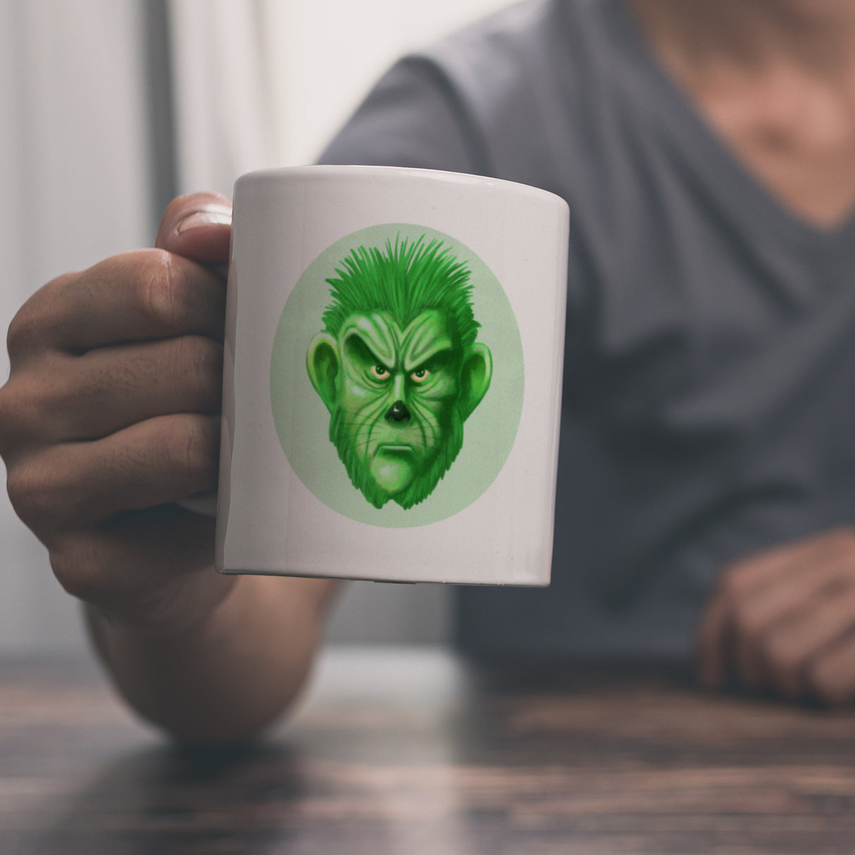 Kein Kaffee = Kein Weihnachten Kaffeetasse mit lustigem Miesepeter Motiv
