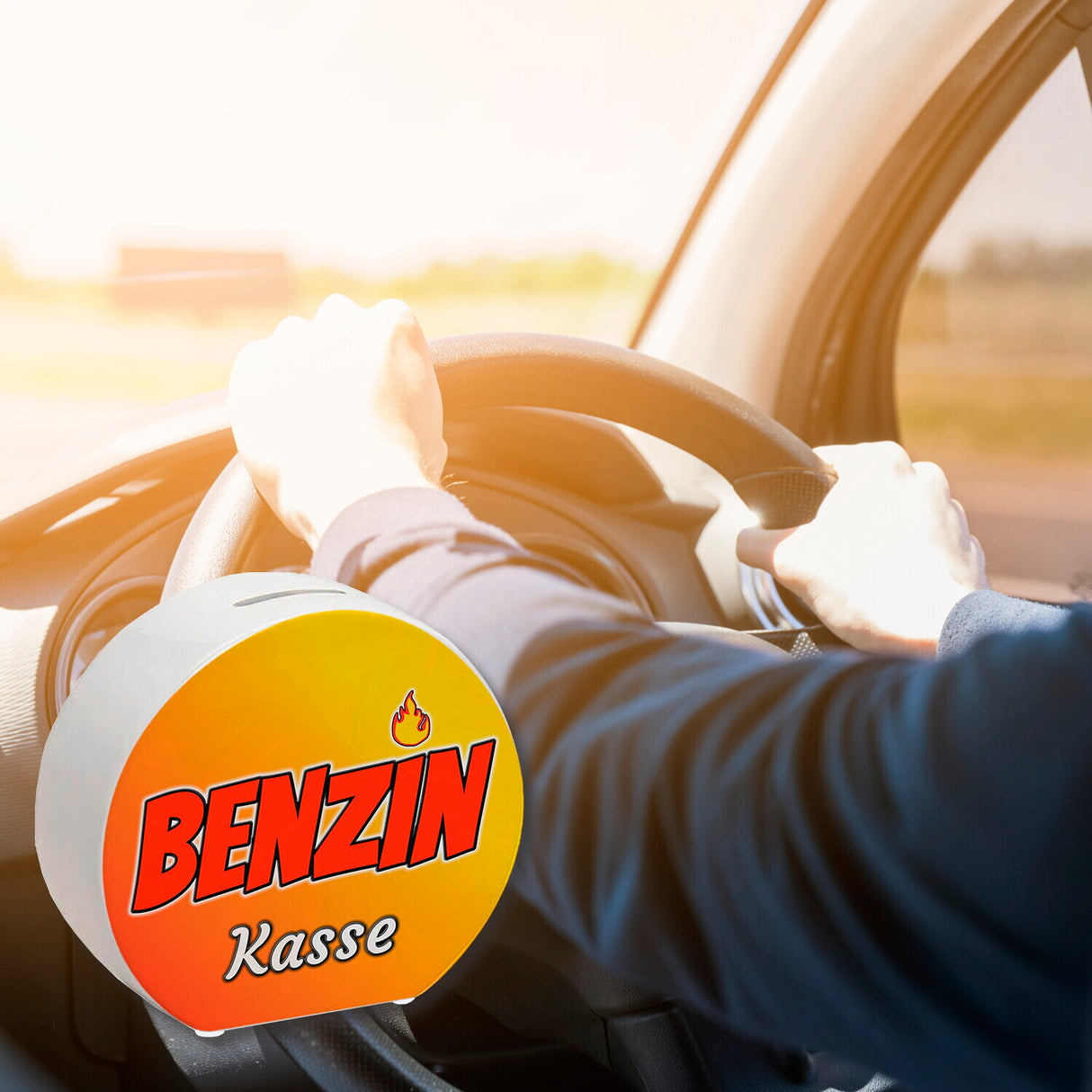 Benzinkasse Spardose aus Keramik für Spritgeld